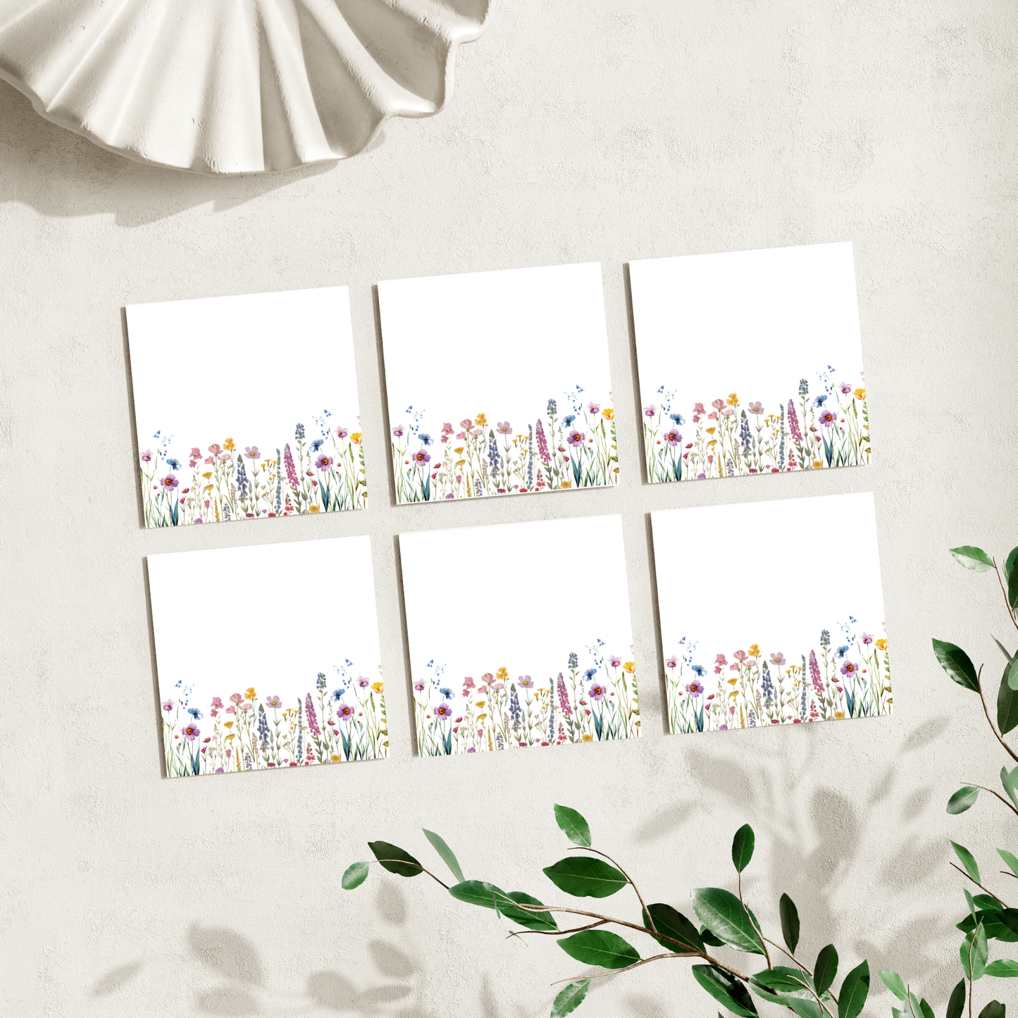Watercolour Wildflower: 50 Sheet Post-It Note Notepad