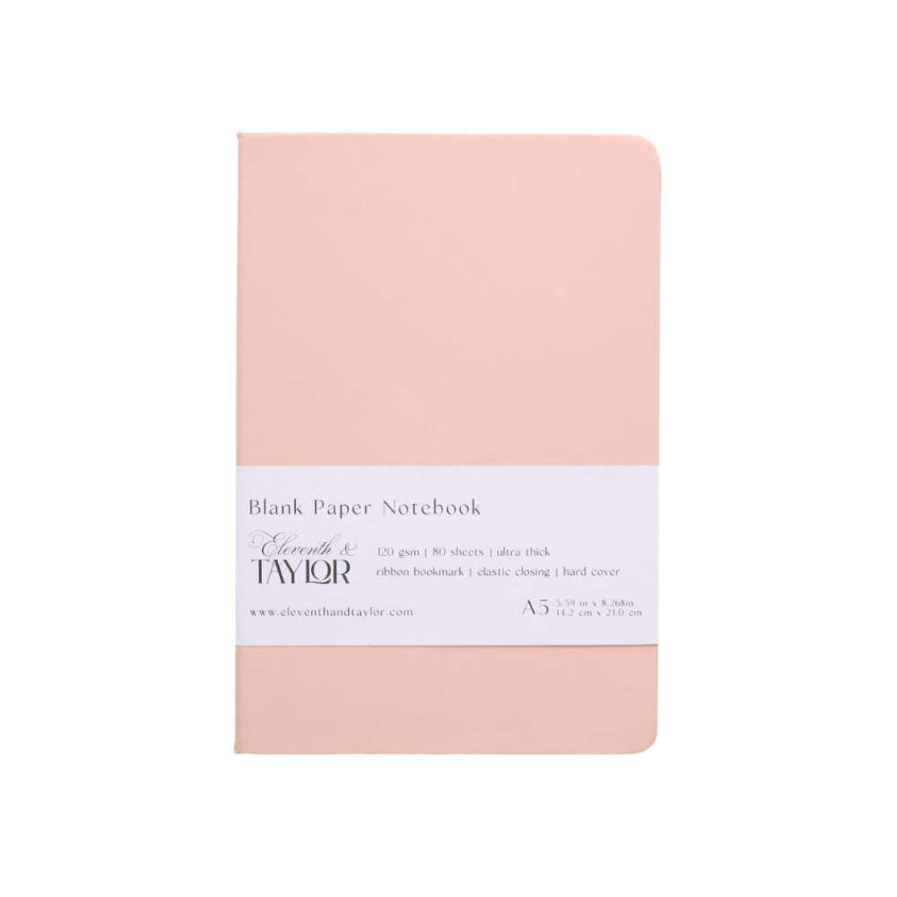 160 Page A5 Blank Journals: 120 GSM Thick Blank Card Stock: Army green