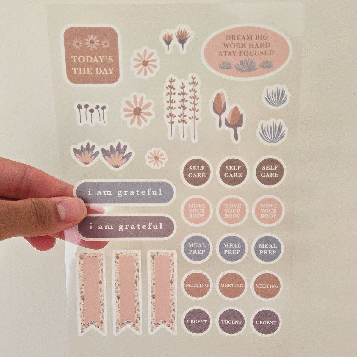 Sweetness Floral Washi Planner Stickers — Mindful Sticker Sheet for Planners, Journals & Bullet Journaling