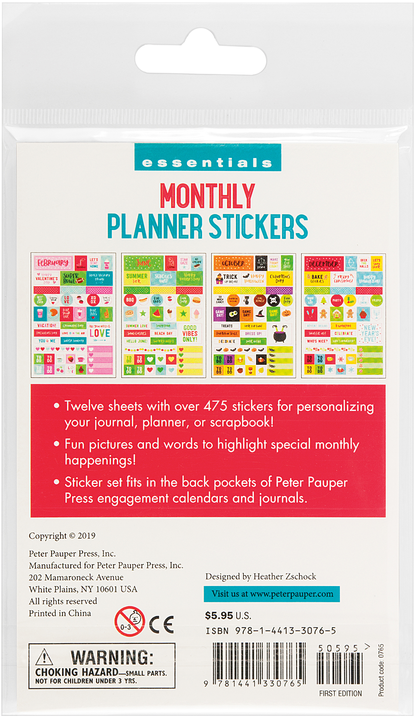 Essentials Month By Month Planner Stickers