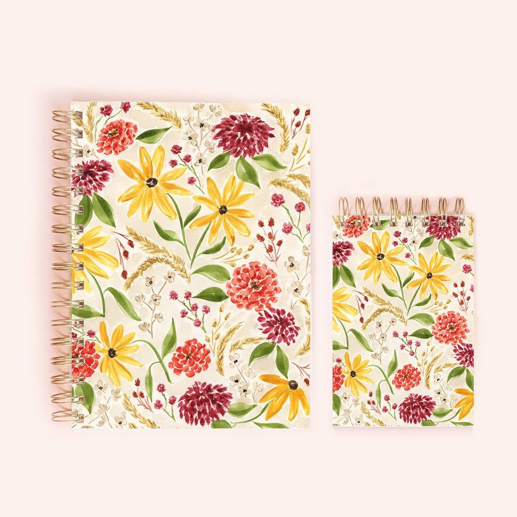 Fall Florals Spiral Notepad | 150 Lined Pages