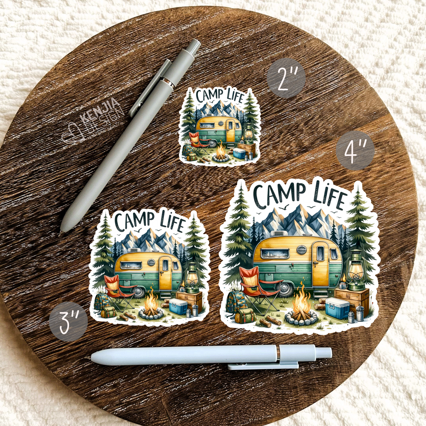 Camp Life Stickers & Magnets / Camping Adventure: Matte Stickers 2''