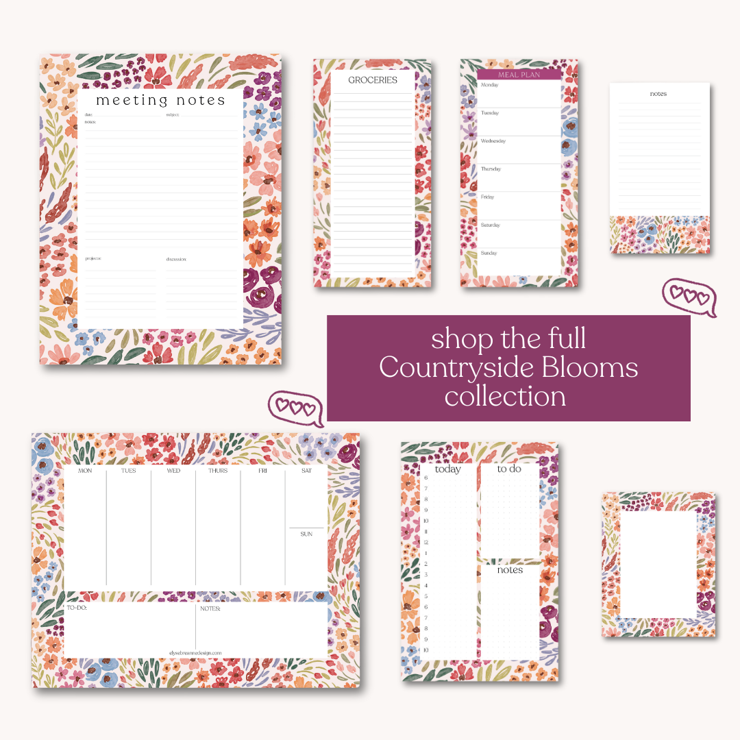 Countryside Magnetic Meal Plan Notepad