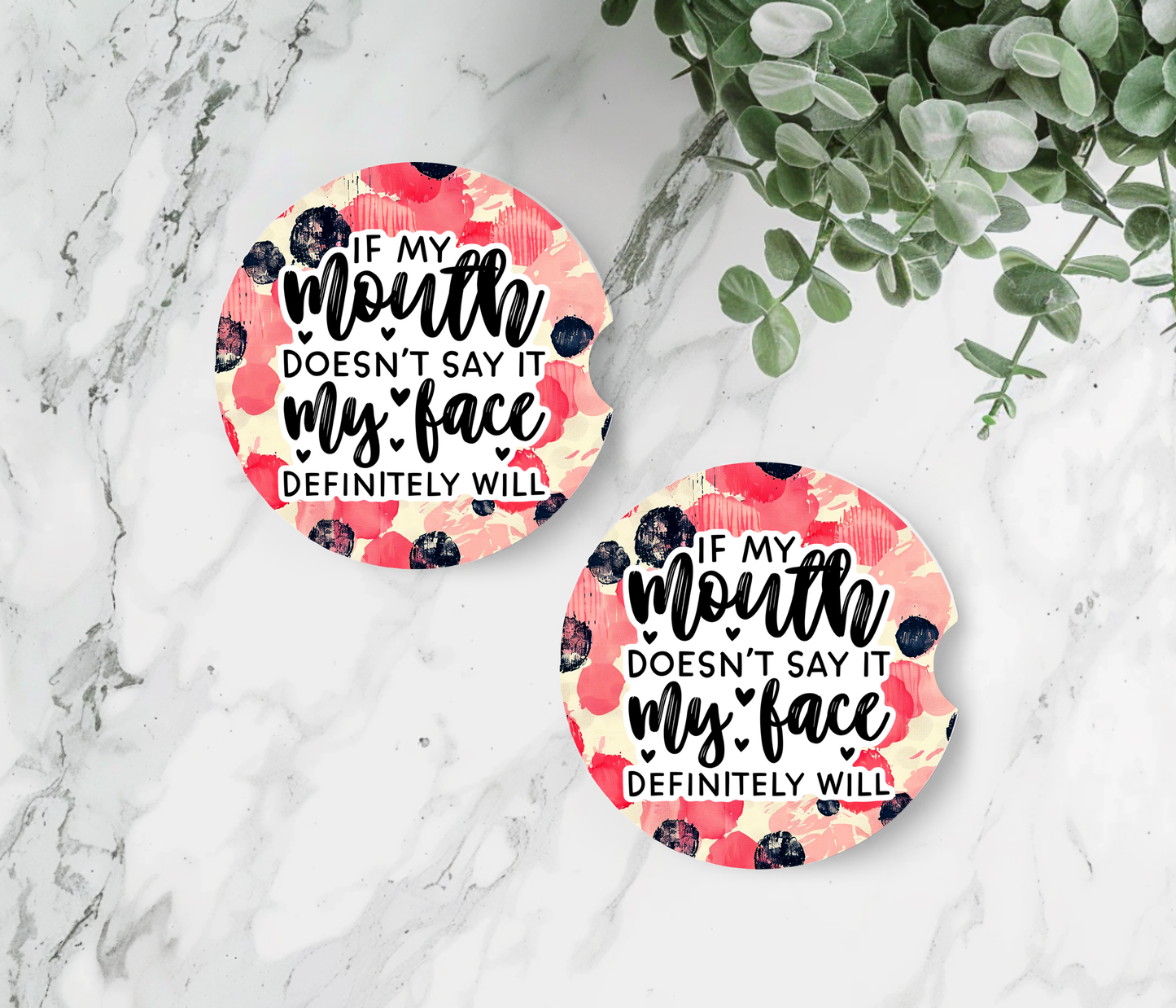 Sarcastic Car Coasters - Neoprene Set of 2