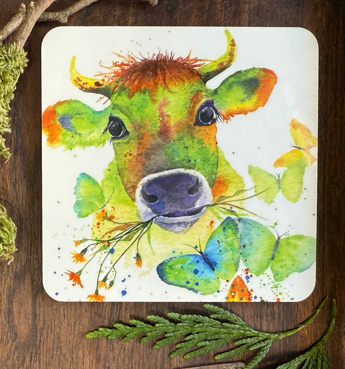 Coaster - Prairie Pals - (C-PRA)  Cute Cow