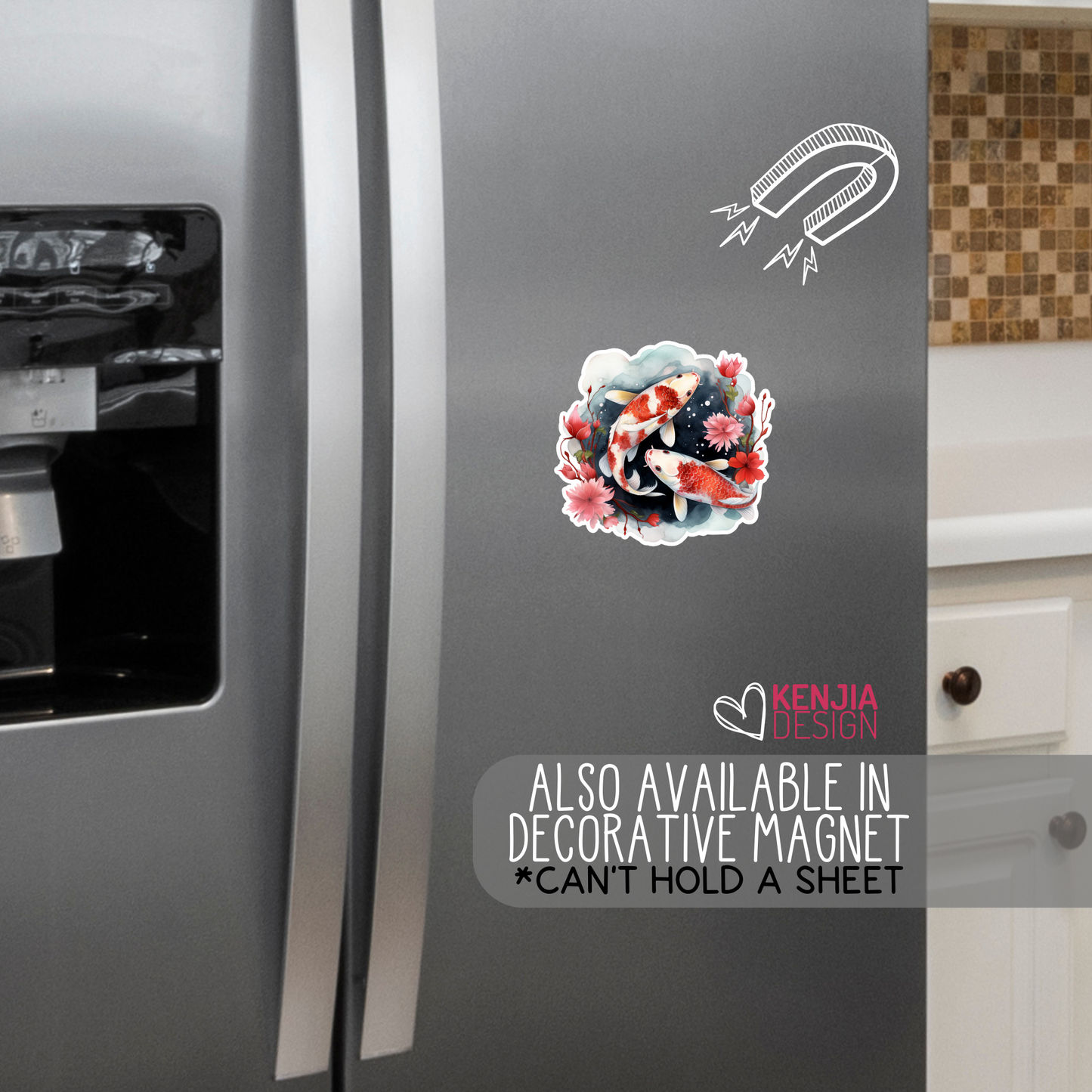 Koi Fish Stickers & Magnets / Pisces Japanese Stickers: Matte Stickers 3''
