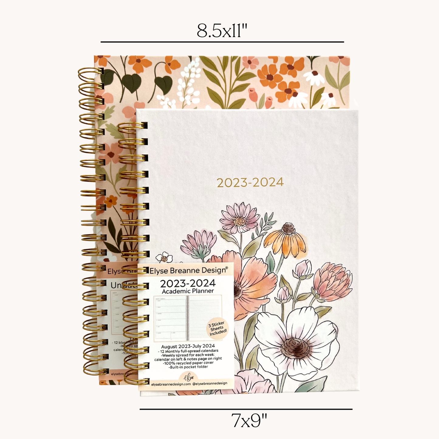 Spring Garden Undated Planner: 7x9