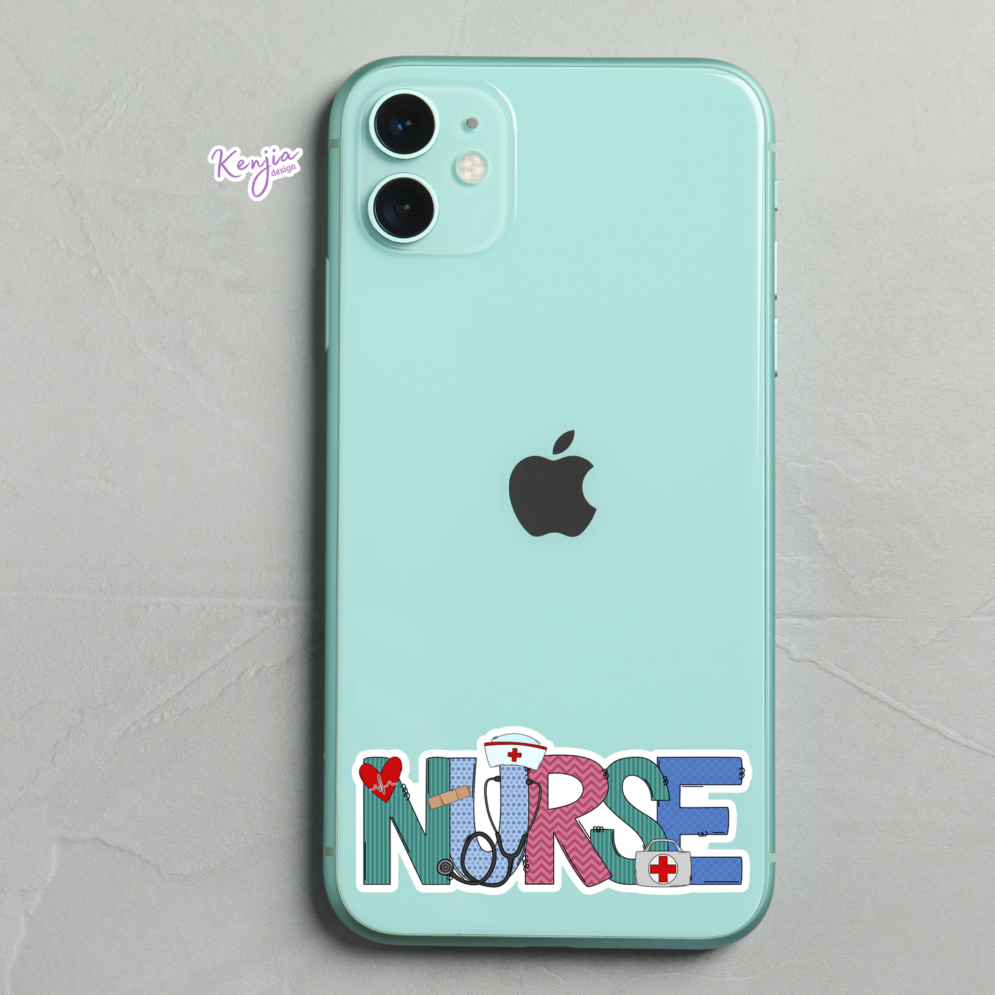 Colorful Nurse Words, Nurse Stickers, Medical and Healthcare: Waterproof Matte