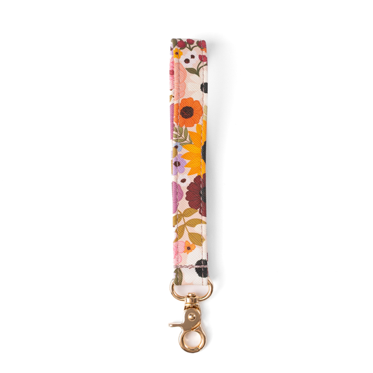 Rainbow Garden Wristlet Keychain