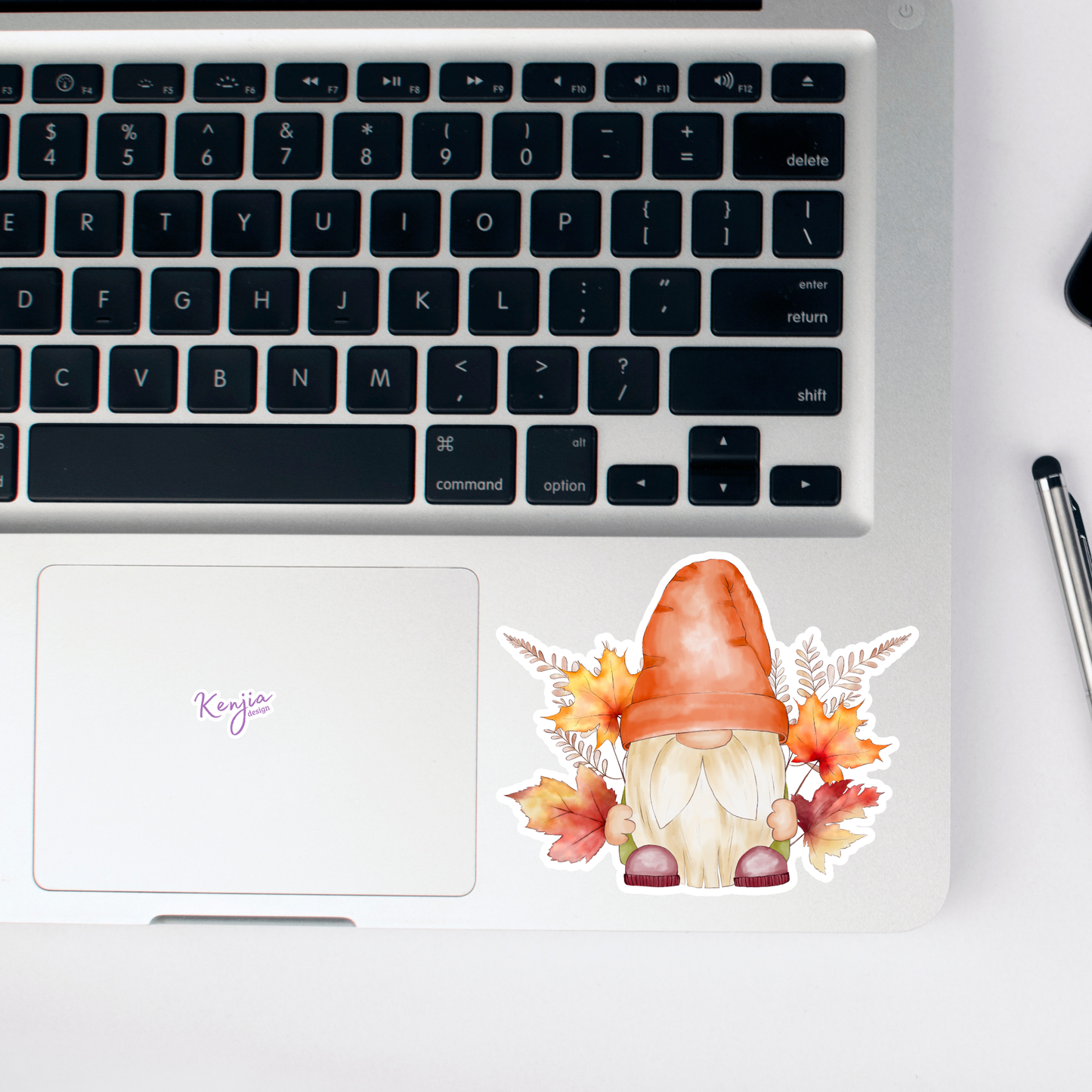Cute Fall Halloween Gnome Stickers / Waterproof: Waterproof Matte
