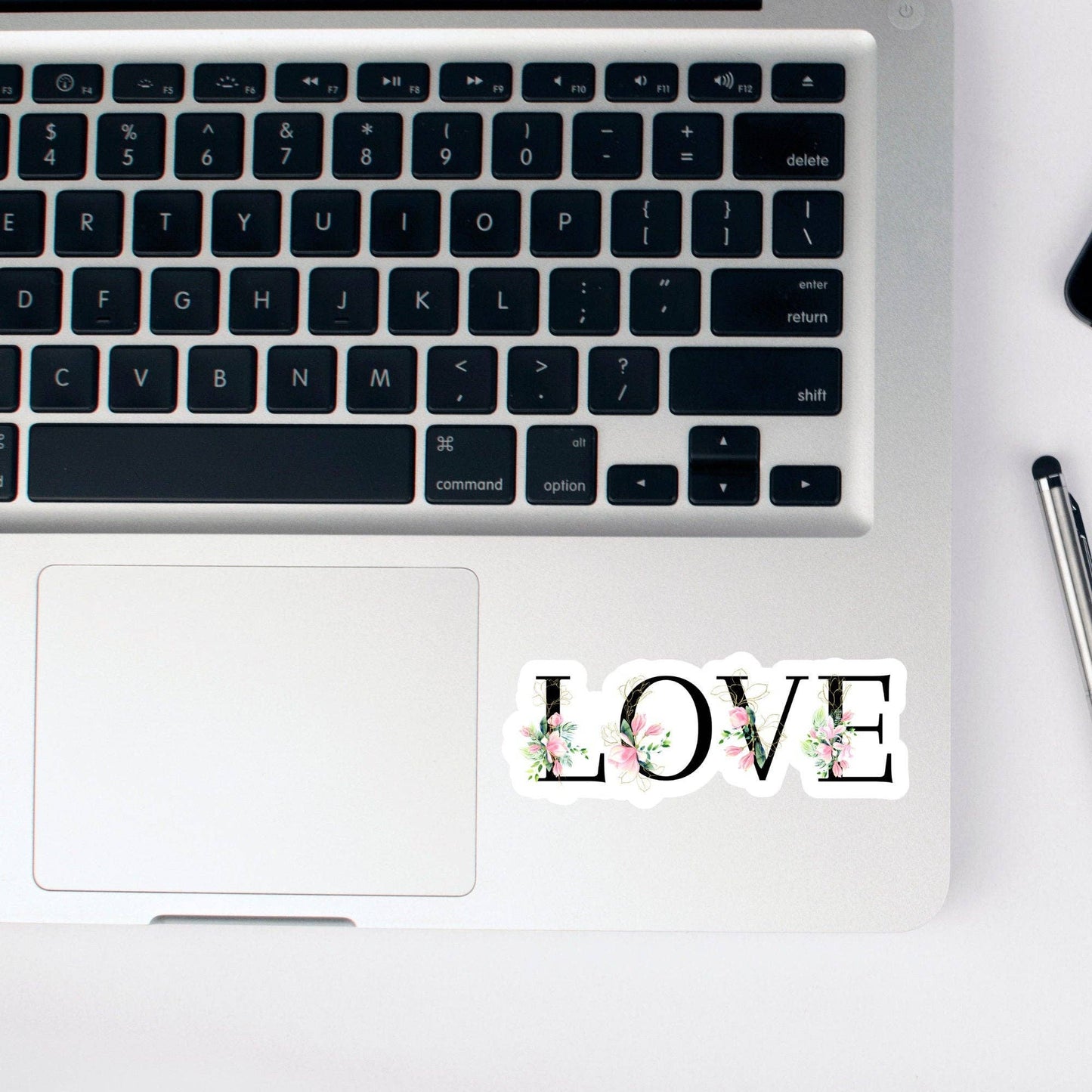 Valentine Love Sticker, Magnolia Floral / Waterproof: Waterproof Matte