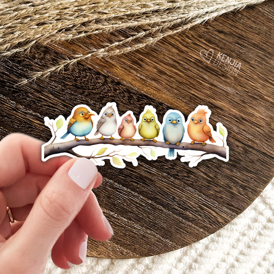 Funny Cute Birds Stickers / Bird Lovers Gifts / Bird Nerd: Matte Stickers 3''