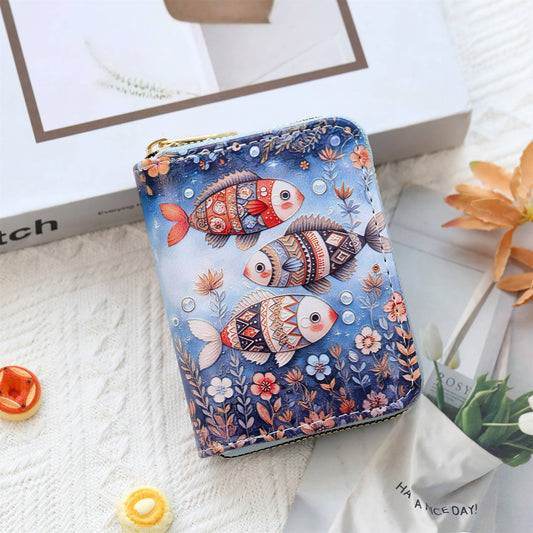 Art Paint Mini Wallet - Fish
