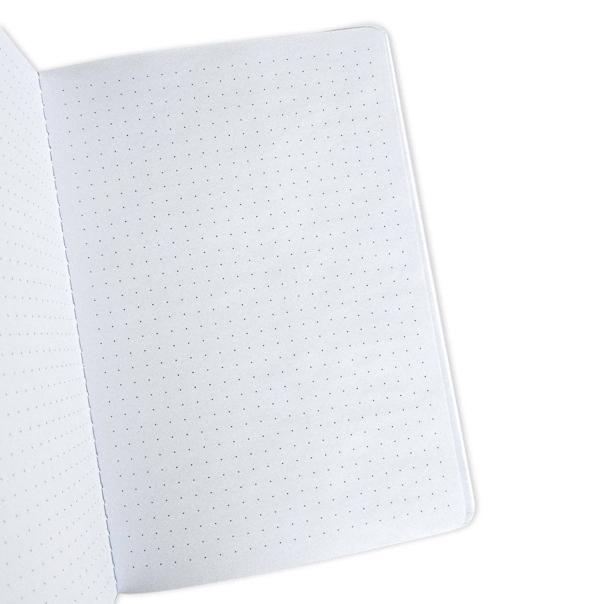 Wildflowers Floral "I Am Grateful" Jotter Notebook — Gold Foil with Dotted Grid Pages B6 Size