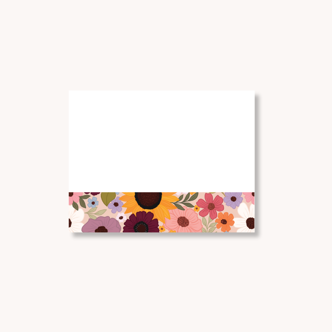 Rainbow Garden Sticky Note, 4x3"