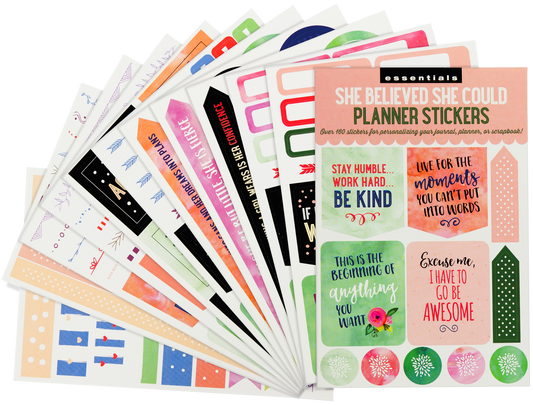 Essentials She Believed She Could Planner Stickers