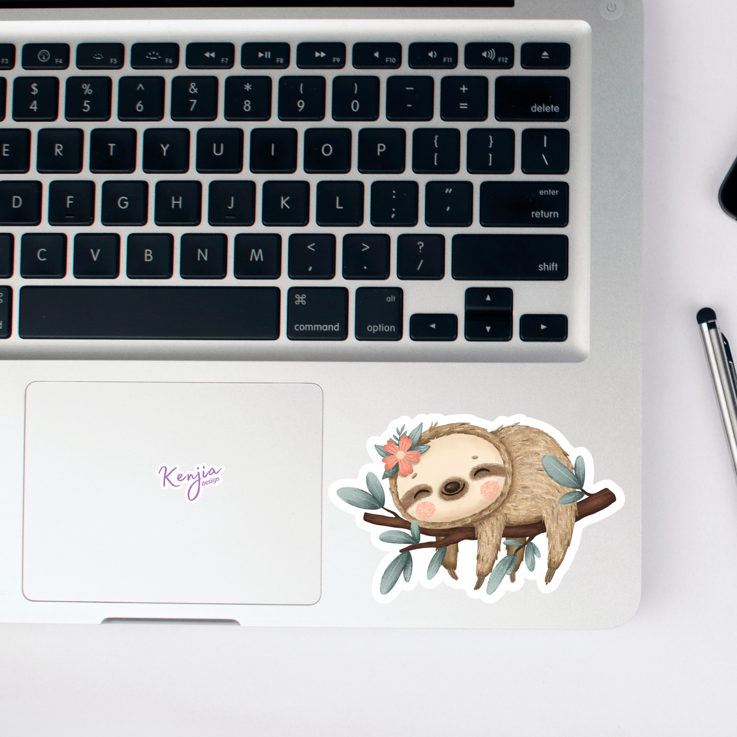 Cute Handmade Sleeping Sloth Sticker / Waterproof: Waterproof Matte