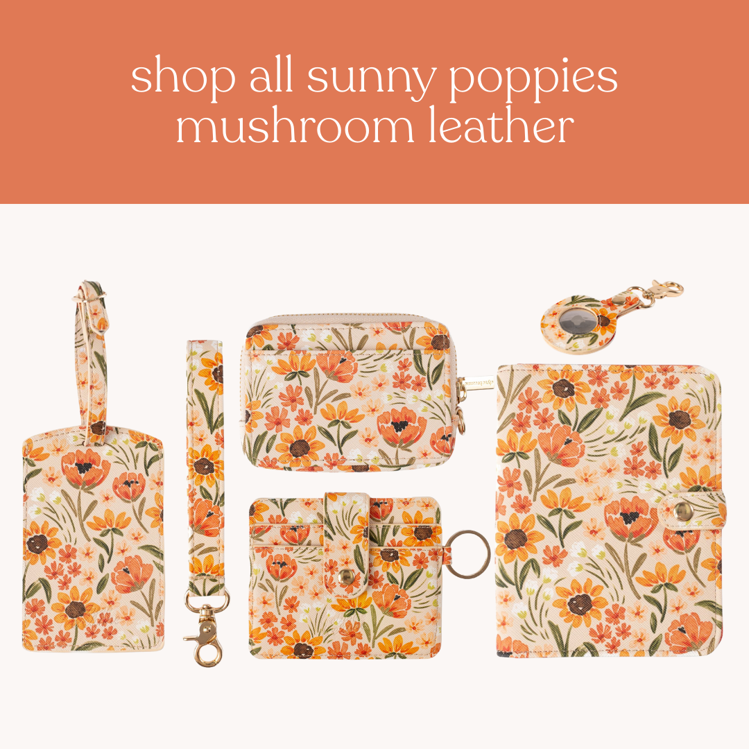 Sunny Poppies AirTag Keychain