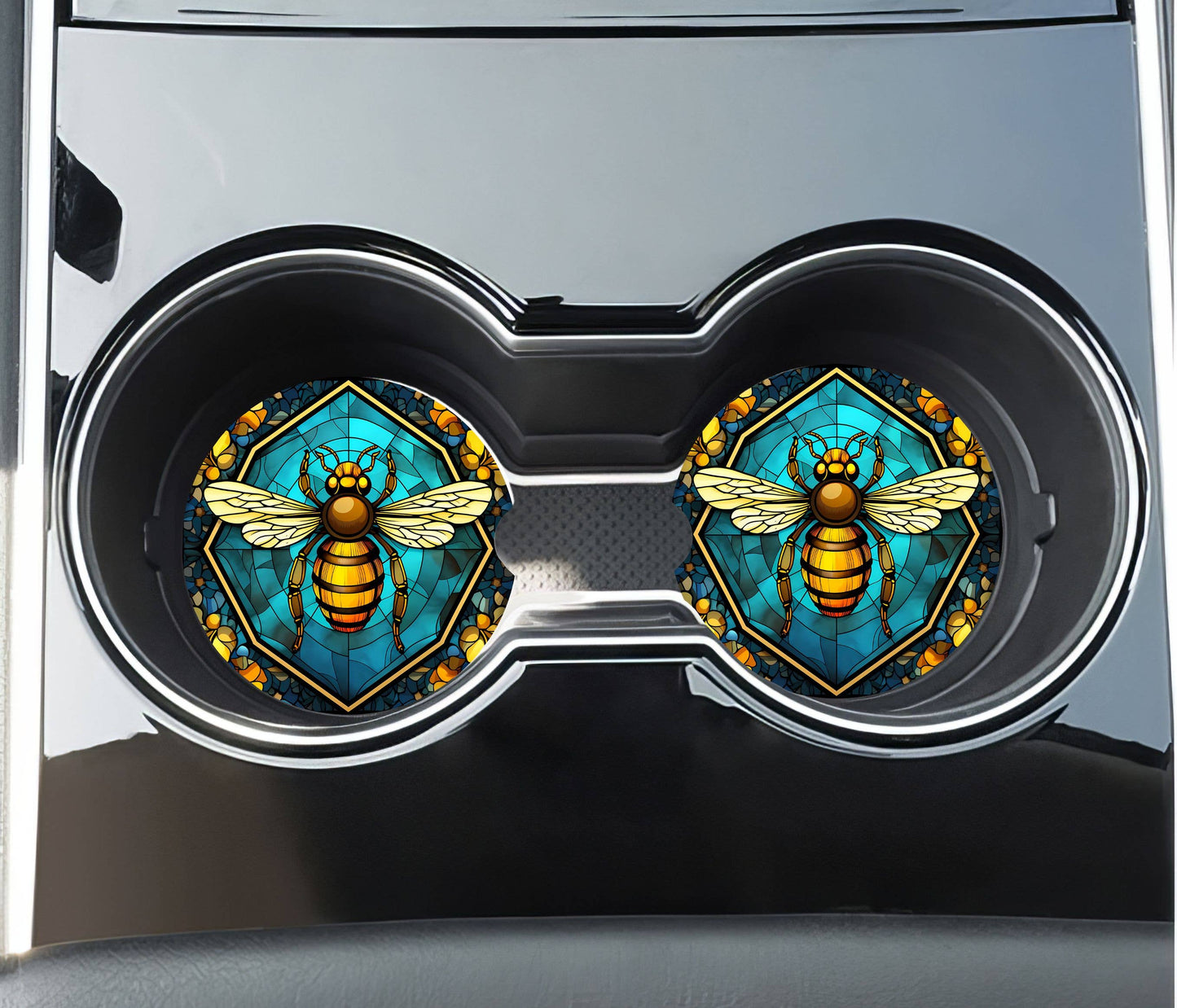 Bee Car Coasters - Neoprene Set of 2
