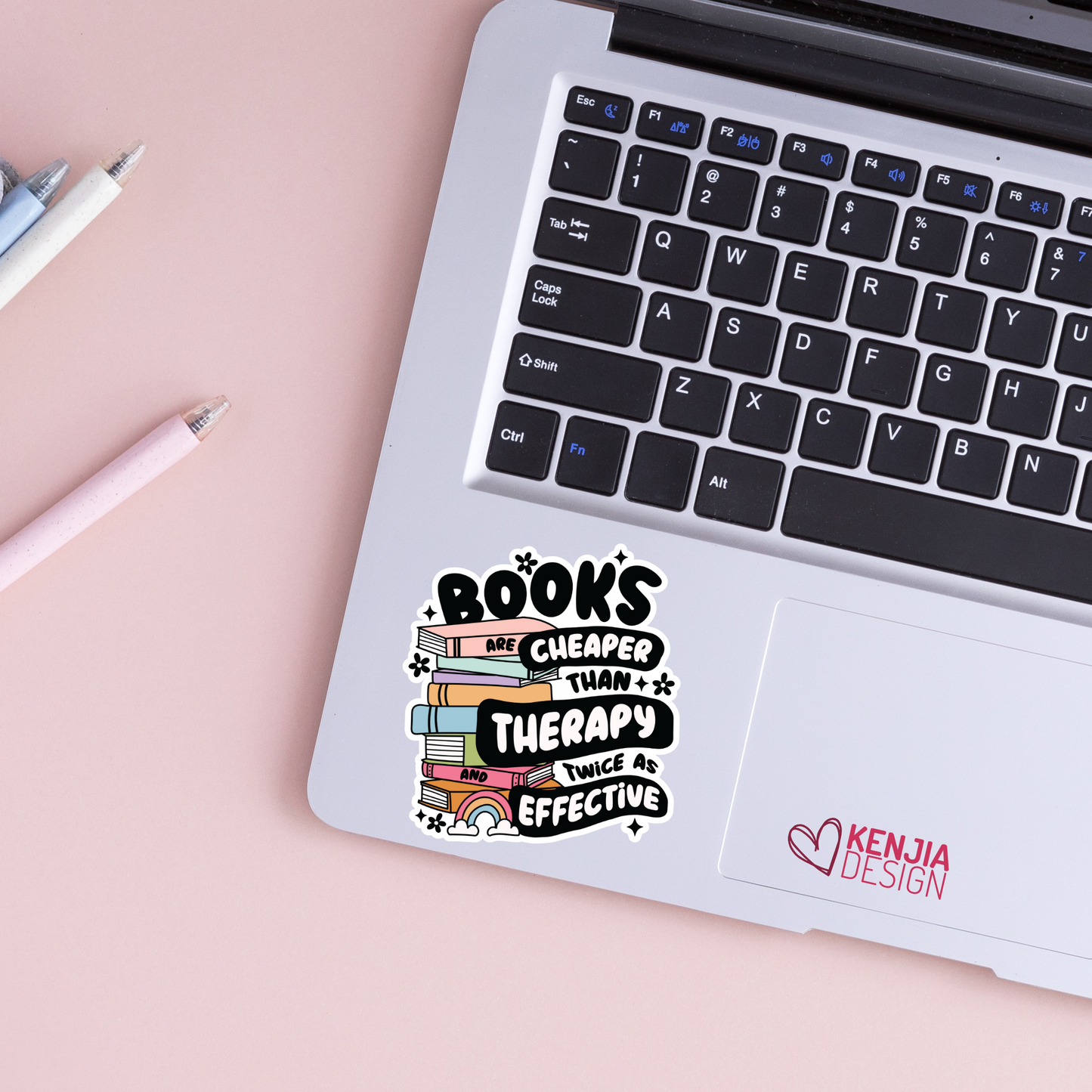 Books Are Cheaper Than Therapy Stickers & Fridge Magnets: Matte Stickers 3''