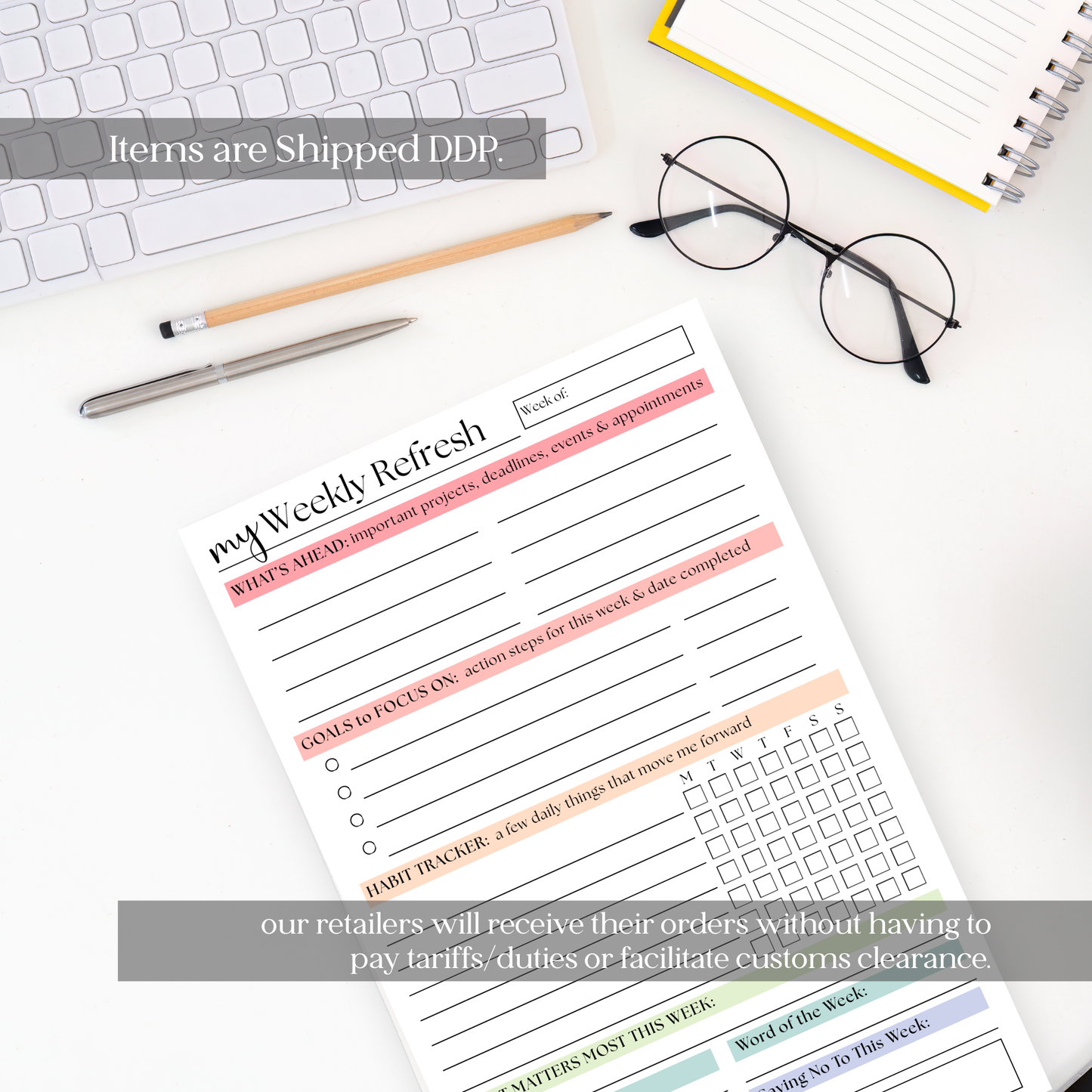 My Weekly Refresh Weekly Life Planner: 50-Page Notepad