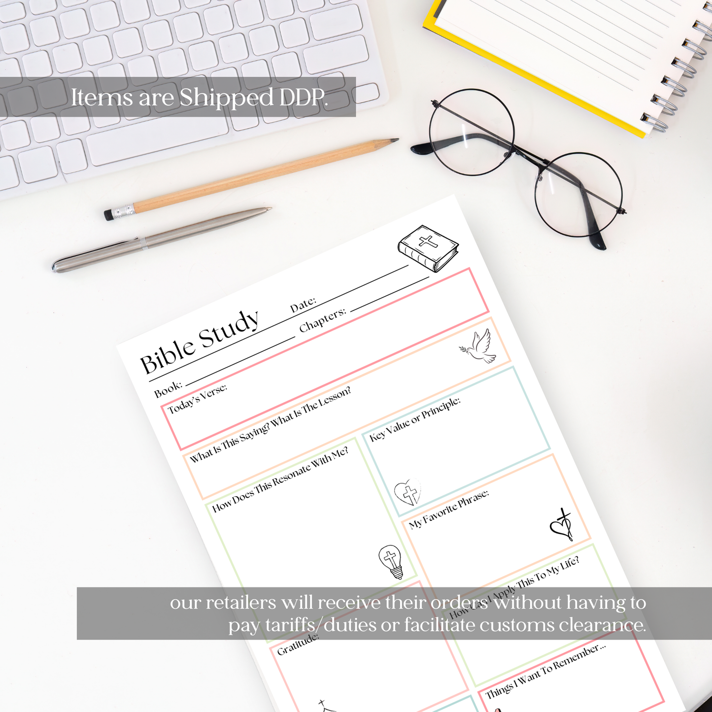 Bible Study Planner: 50-Page Notepad