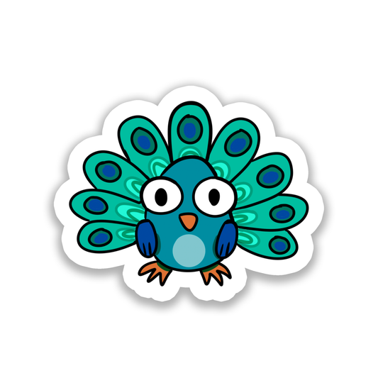 Peacock Decal | Animal |Bird | Waterproof Sticker | 3"