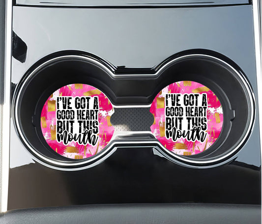 Sarcastic Swear Car Coasters -Neoprene Set of 2