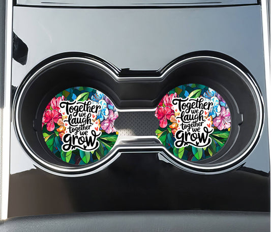 Positive Saying Car Coasters -Neoprene Set of 2