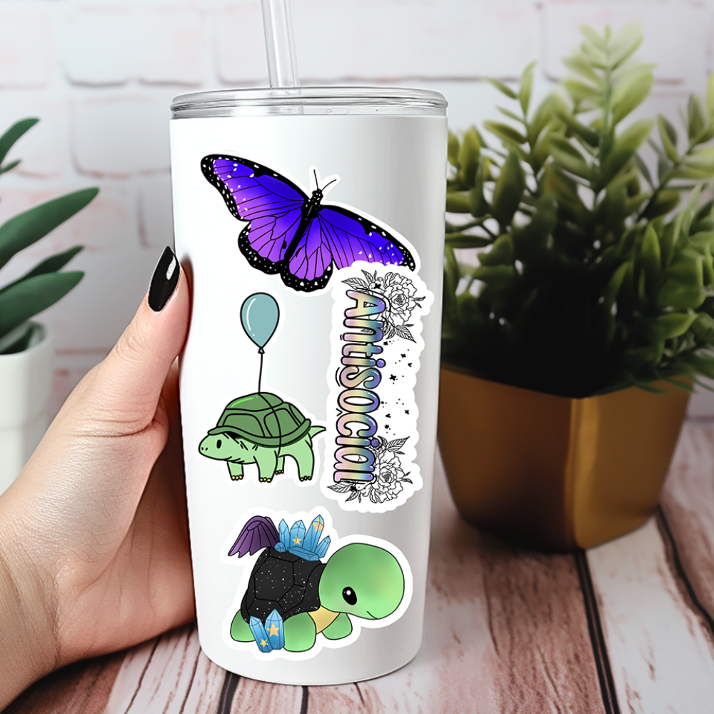 Frog on Mushroom | Nature | Waterproof Sticker | 3"