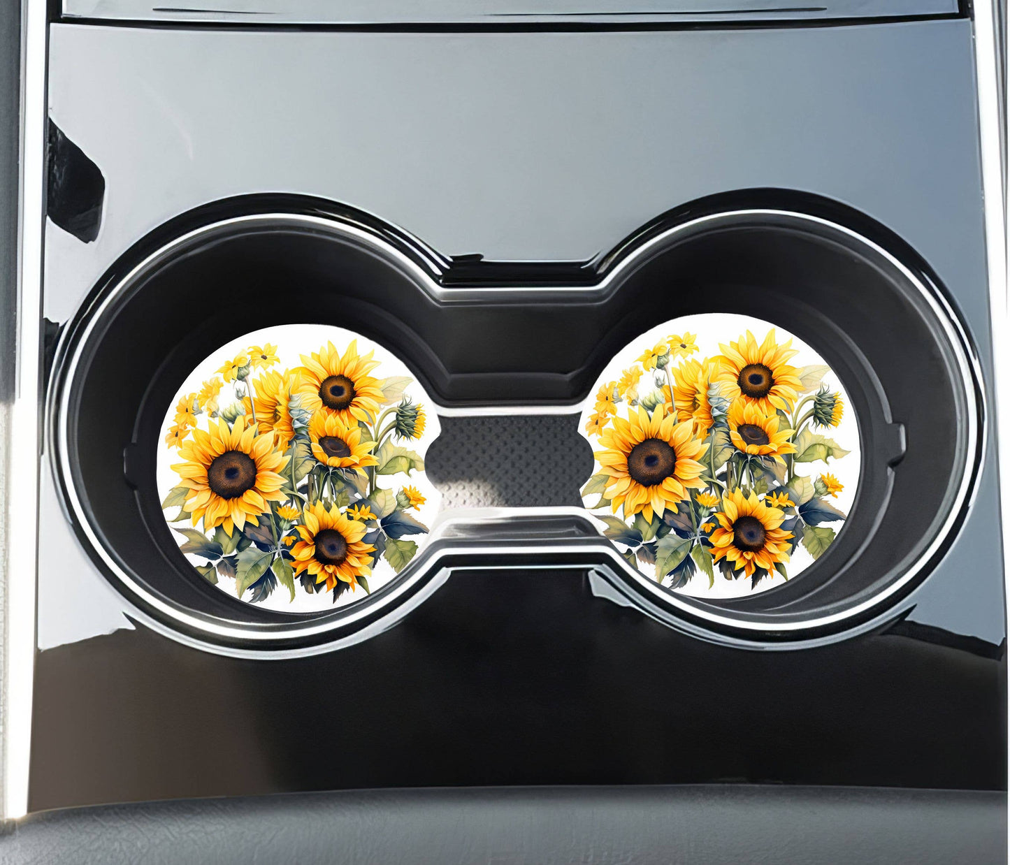 Sunflowers Car Coasters -Neoprene Set of 2