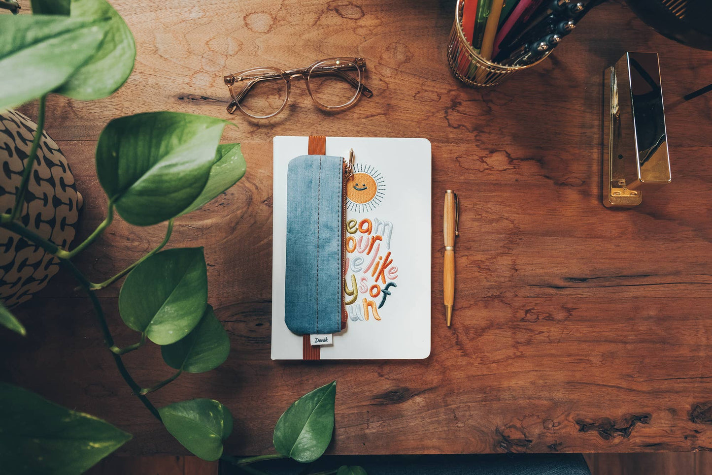 Denim Distressed Blue Notebook Pouch NBPOUCH001