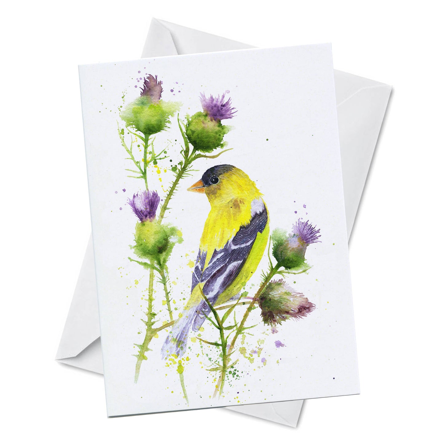 Greeting Card - Thistle Whistle - Yellow Bird