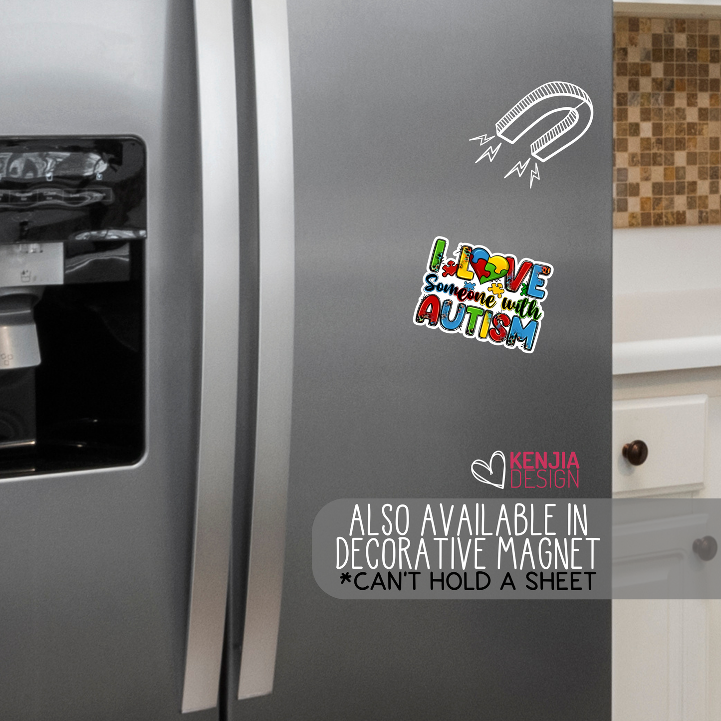I Love Someone With Autism Stickers & Magnets: Matte Stickers 3''