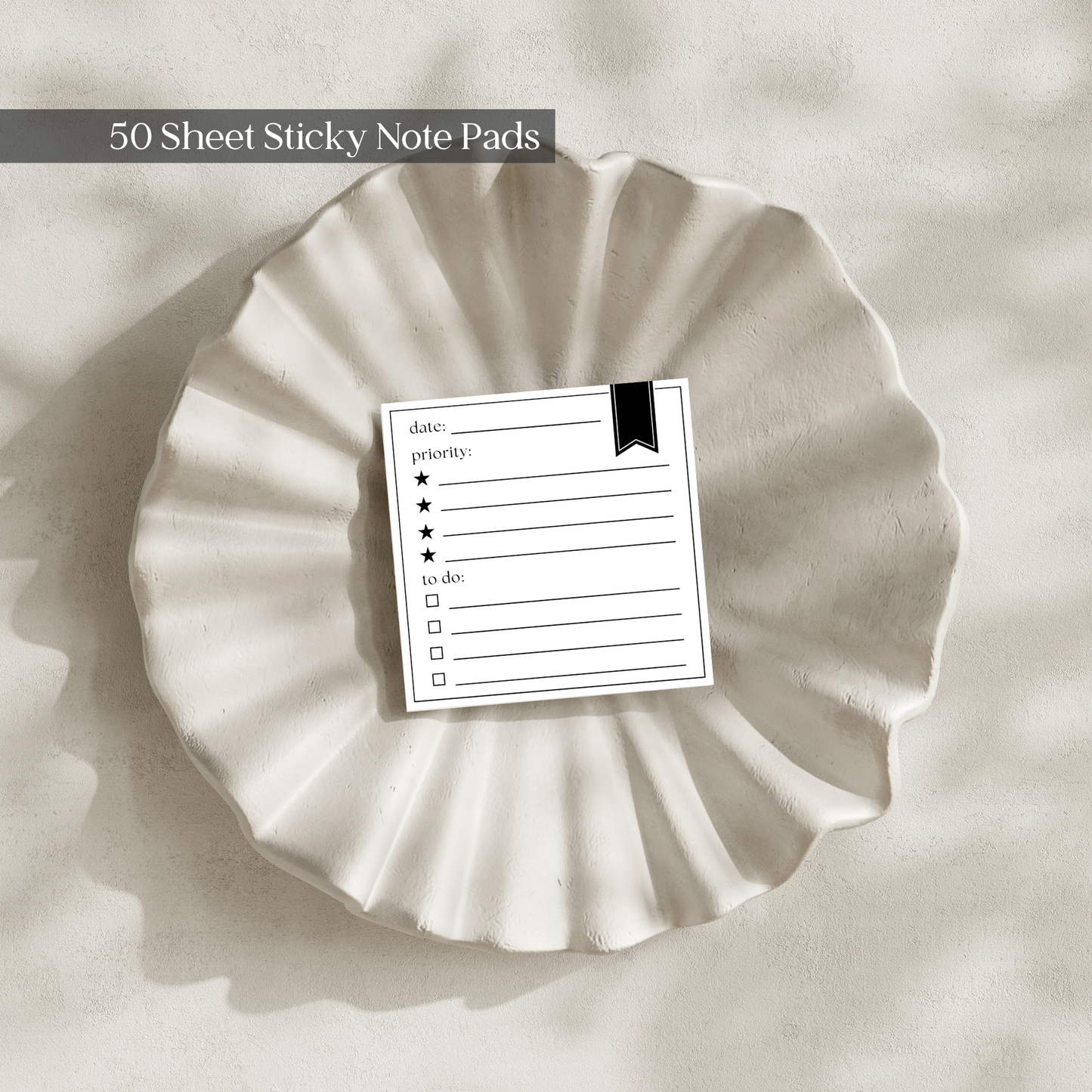 Daily To Do List & Priority Plan: 50 Sheet Post-It Notepad