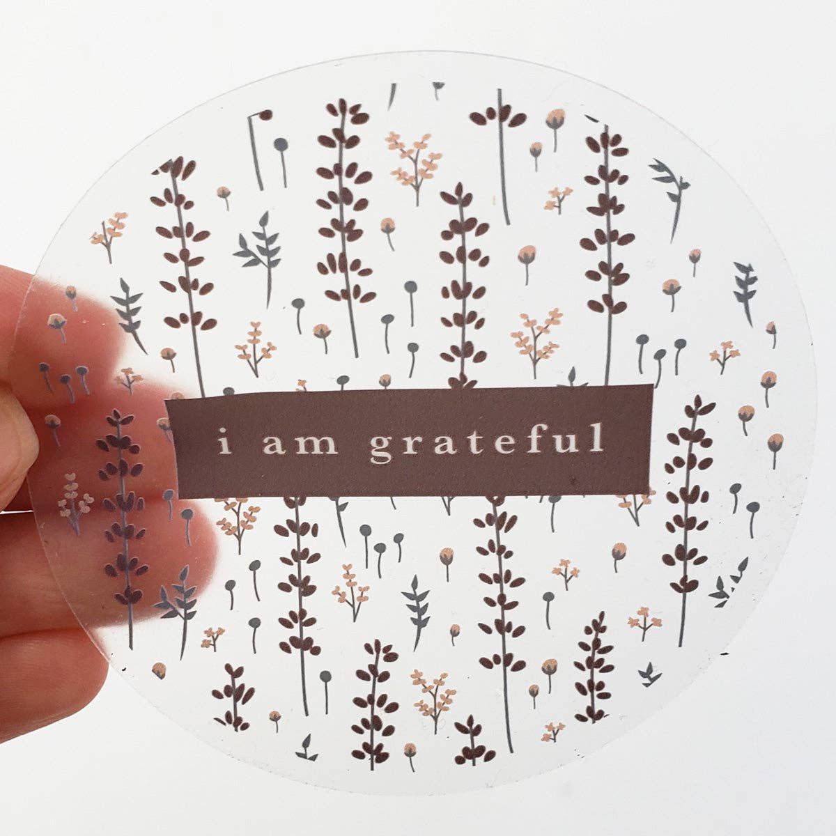 Lovely Lavender 3" Clear Gratitude Sticker