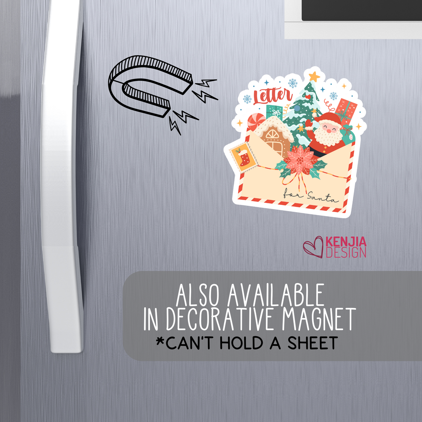 Letter for Santa Claus / Christmas Stickers and Magnets: Matte / 3'' Stickers