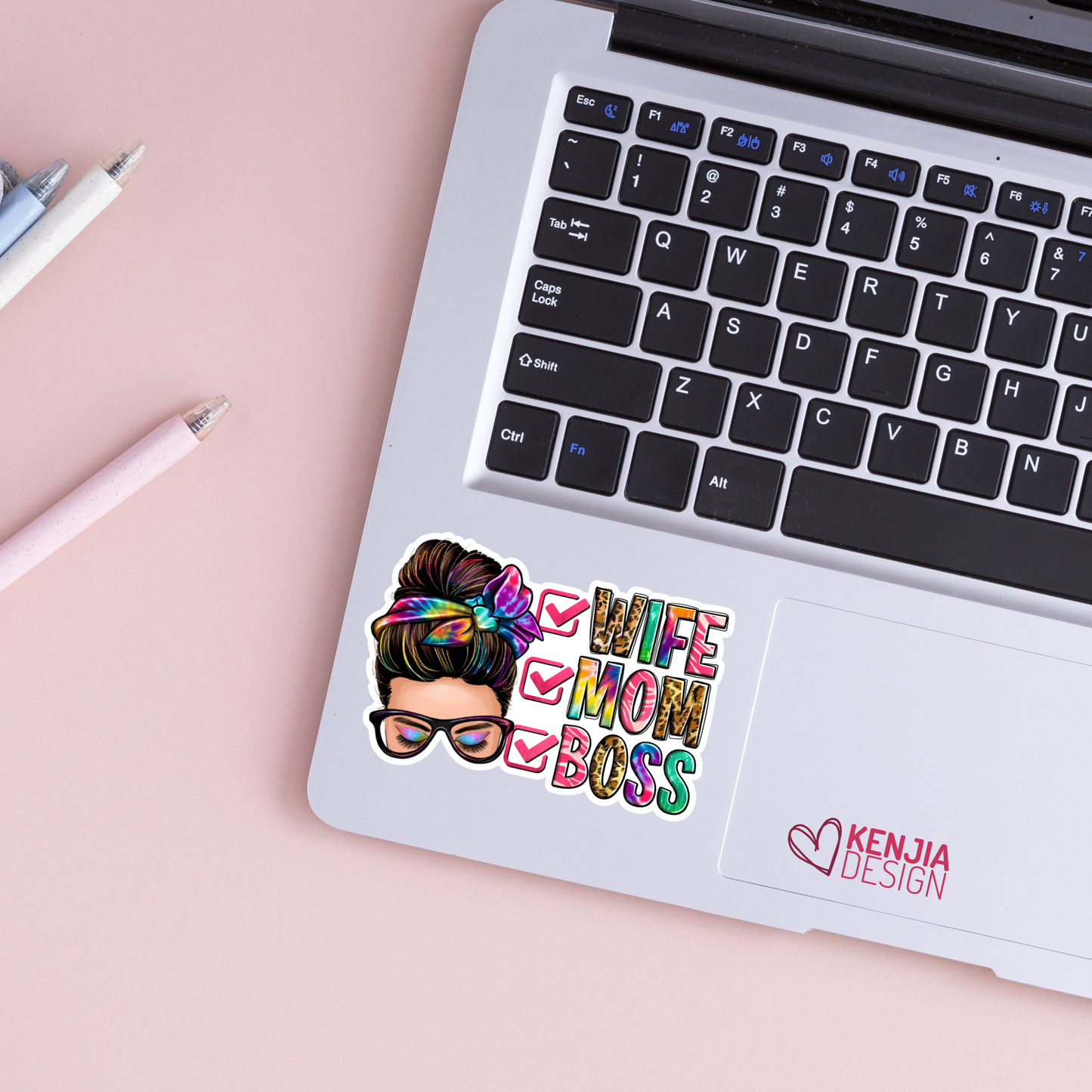 Wife Mom Boss Stickers,  Matte Stickers 2''