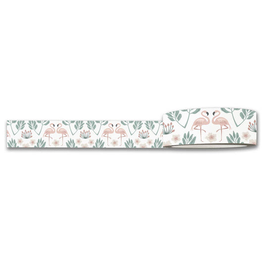 Flamingos Washi Tape — Decorative Paper Tape for Planners, Journals, Scrapbooking & Crafts