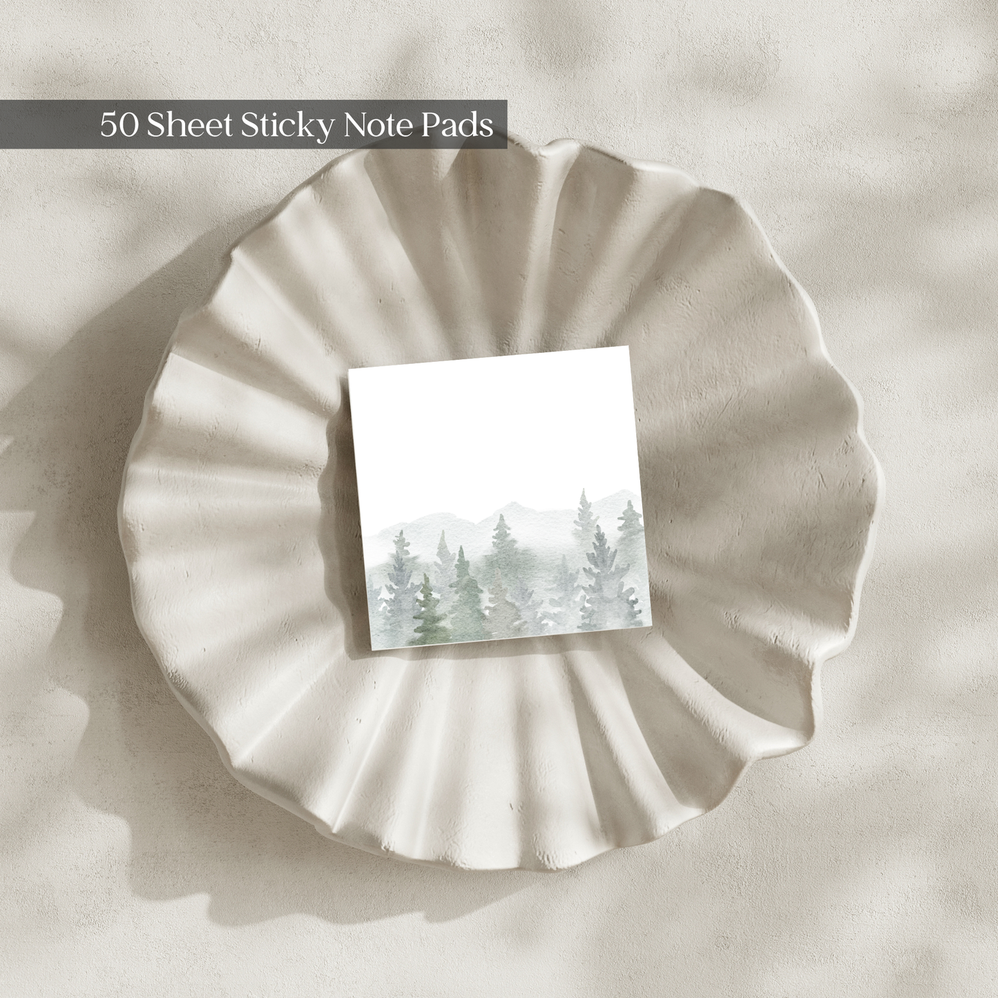 Watercolour Boreal Forest: 50 Sheet Post-It Notepad