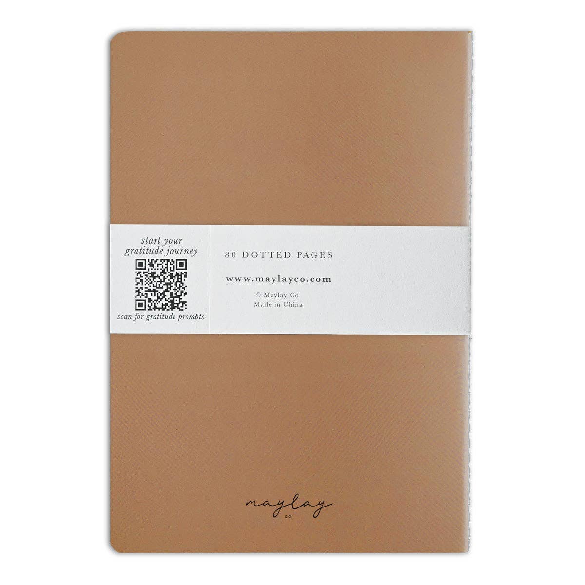 Brown "I Am Grateful" Jotter Notebook — Gold Foil with Dotted Grid Pages B6 Size