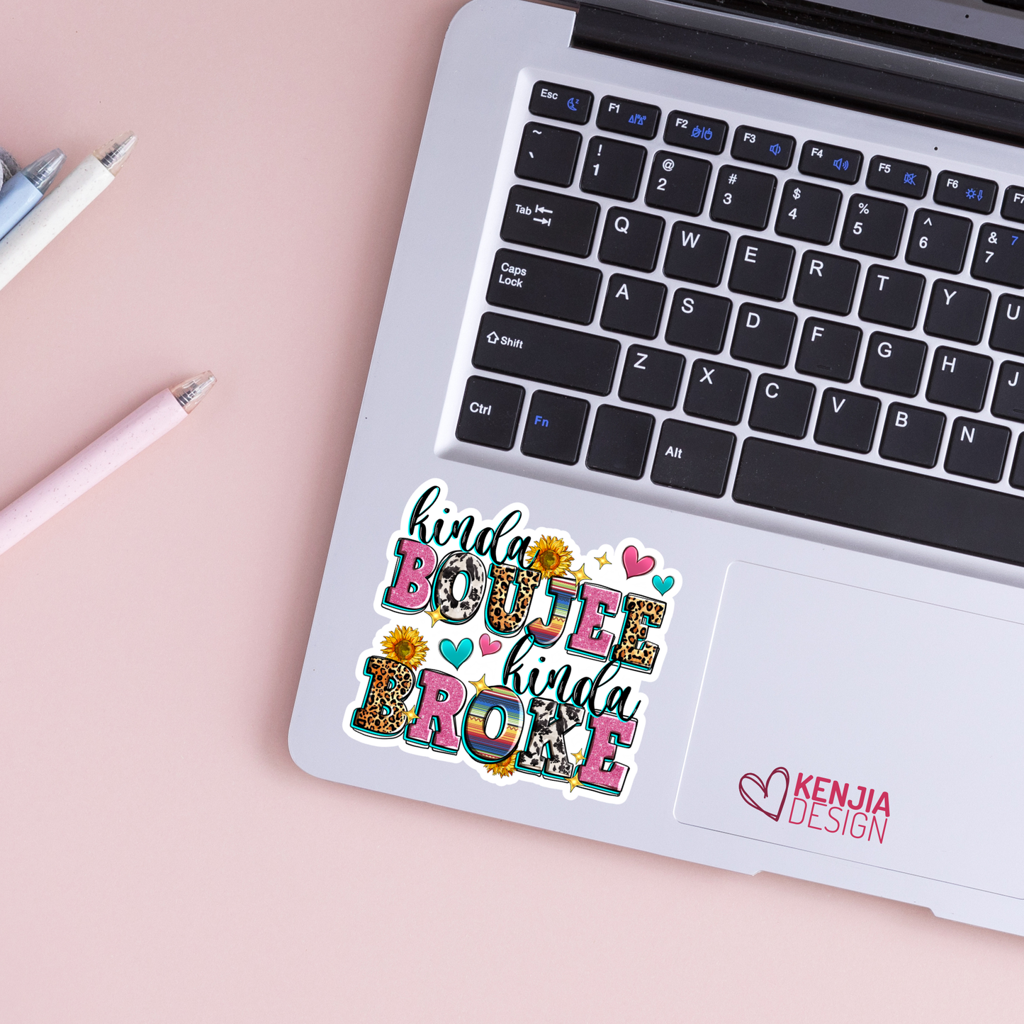Kinda Boujee Kinda Broke Stickers & Magnets / Sunflowers: Matte Stickers 3''