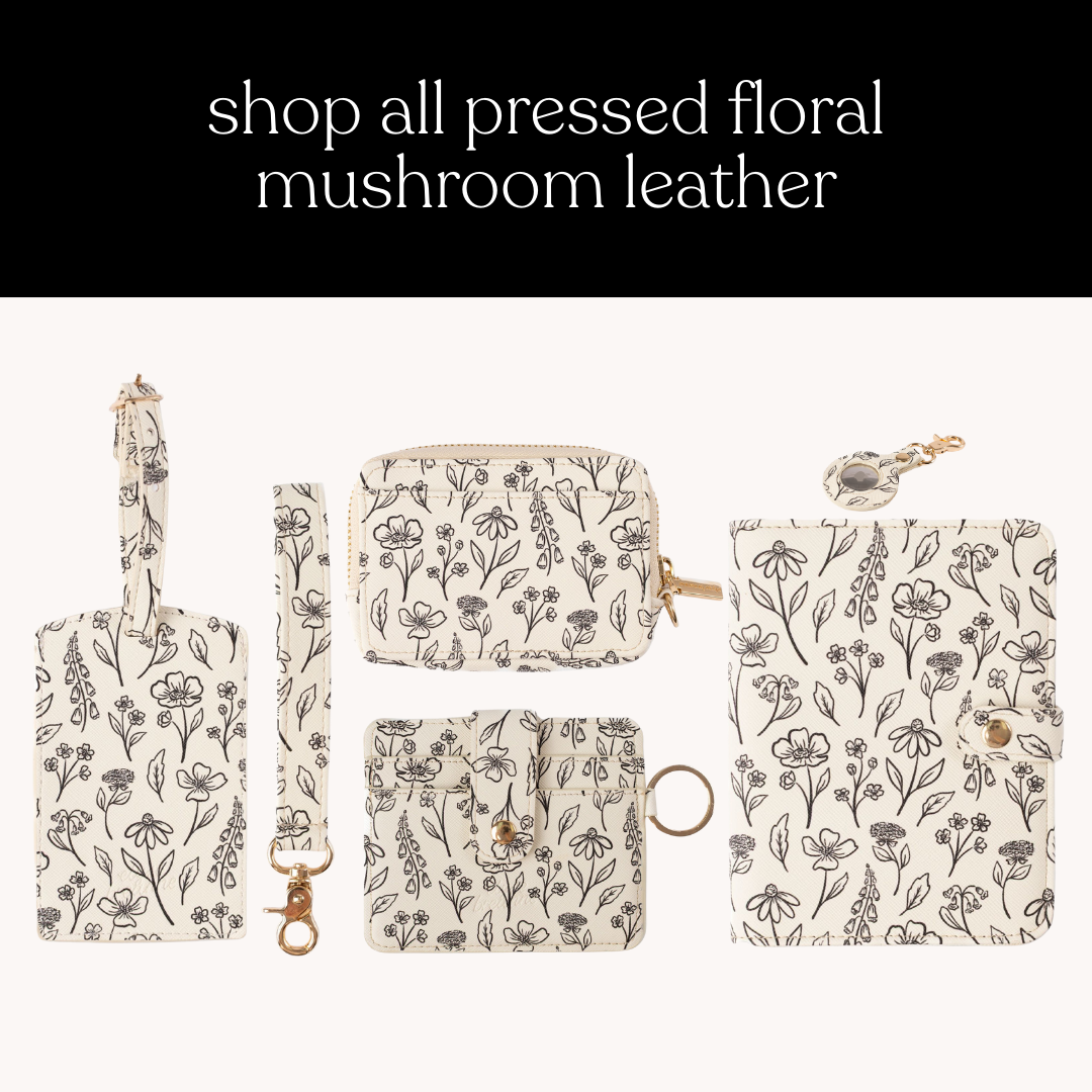 Pressed Floral Wristlet Keychain