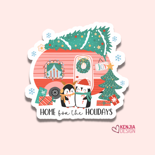 Christmas Camper VR Stickers and Magnets: Matte / 3'' Stickers