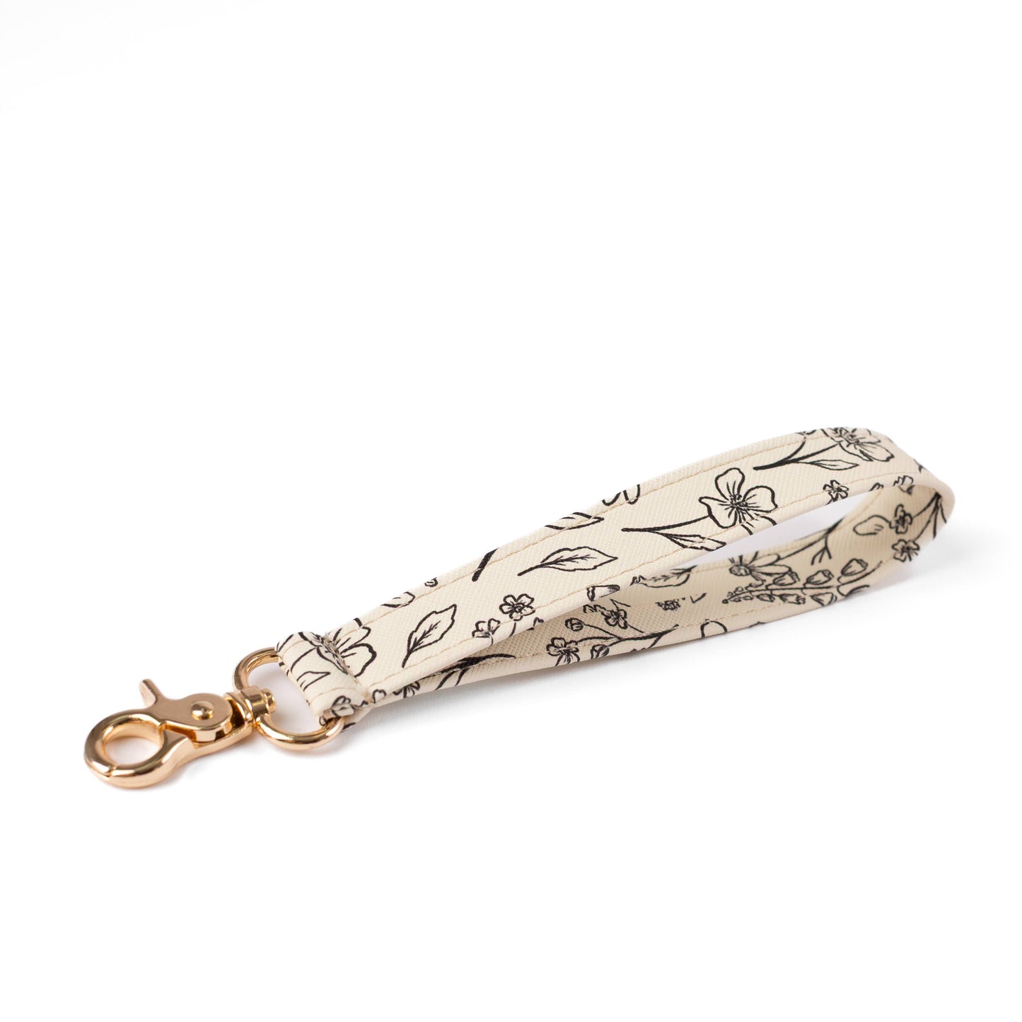 Pressed Floral Wristlet Keychain