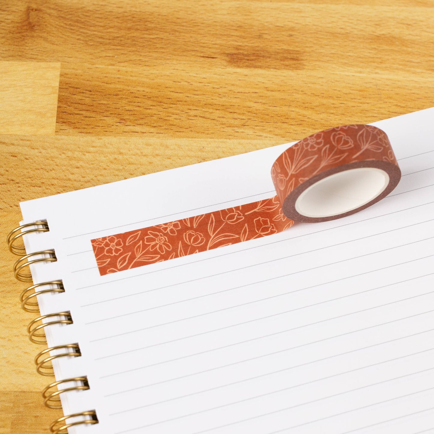 Terracotta Floral Washi Tape | Fall & Halloween