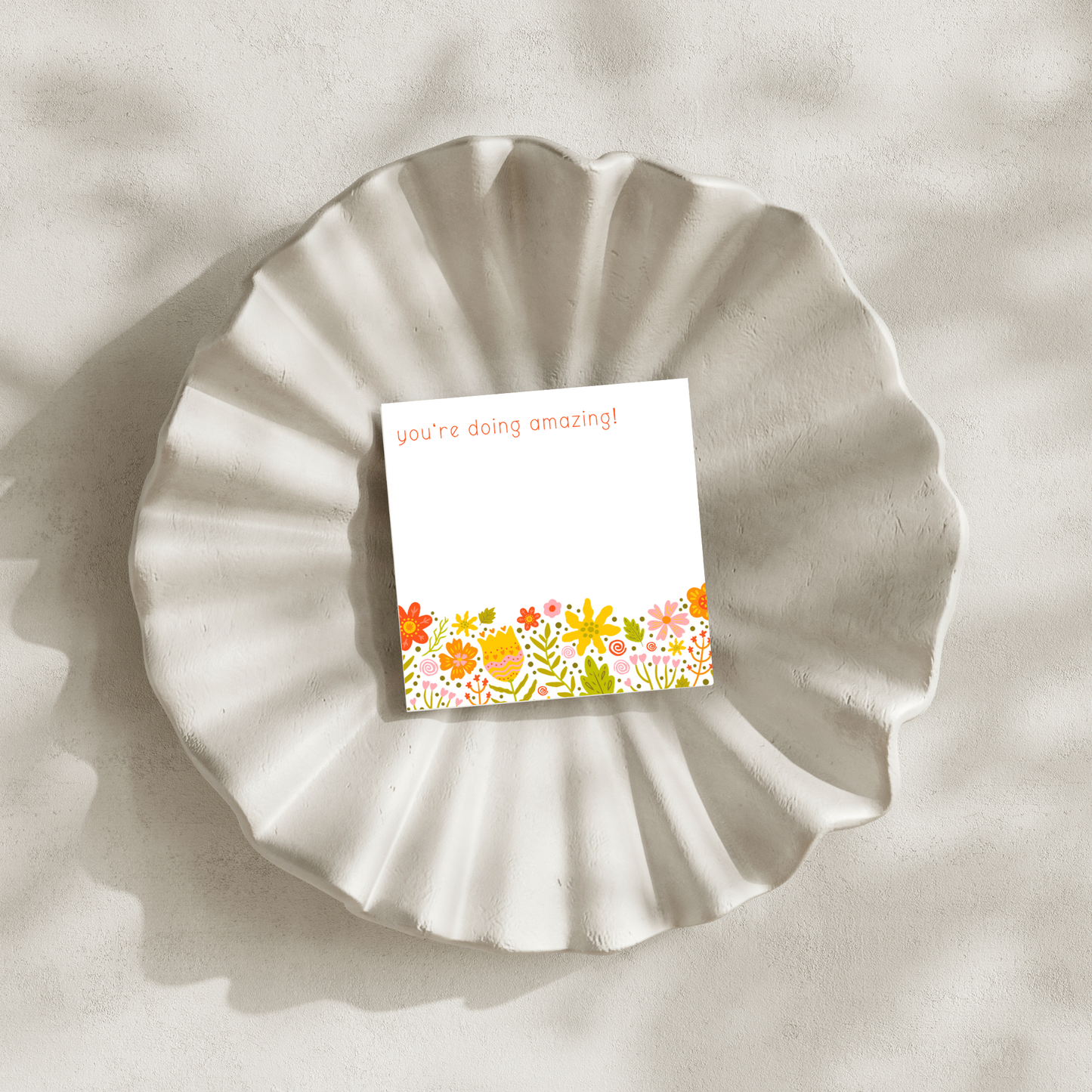 Retro Floral: 50 Sheet Post-It Note Notepad