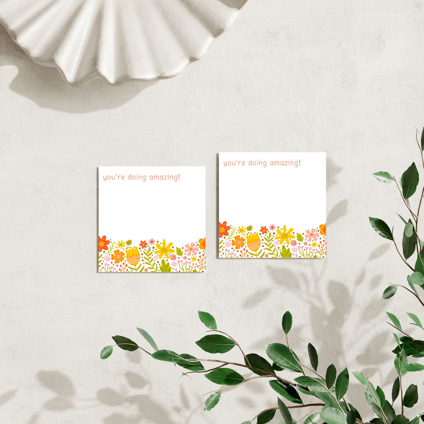 Retro Floral: 50 Sheet Post-It Note Notepad