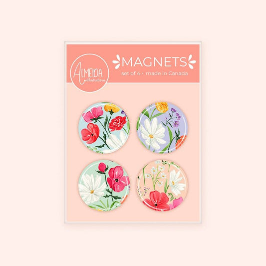Bright Florals Magnet Set
