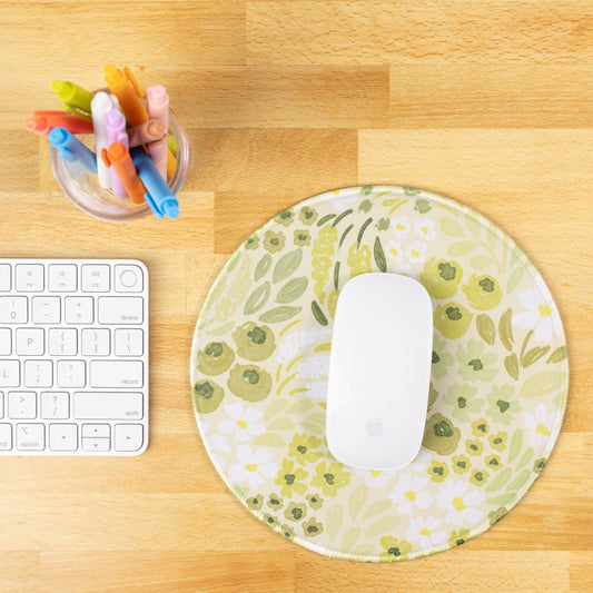 Matcha Floral Mousepad